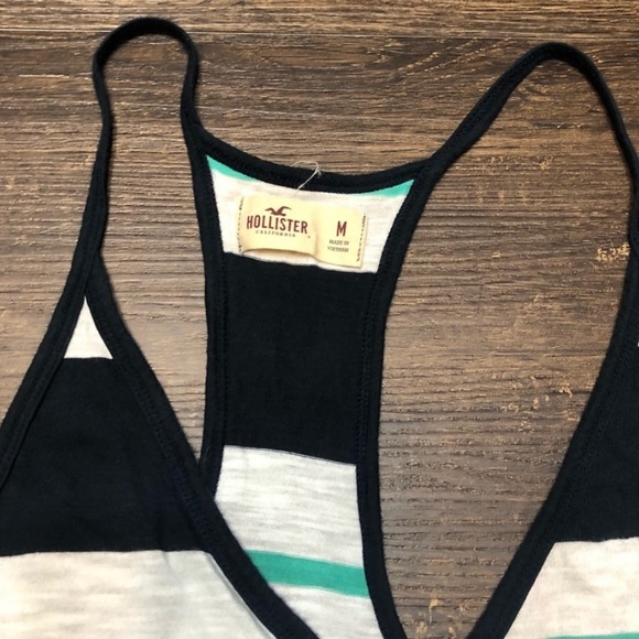 Hollister striped Navy & White Tank Size Medium - Picture 3 of 4